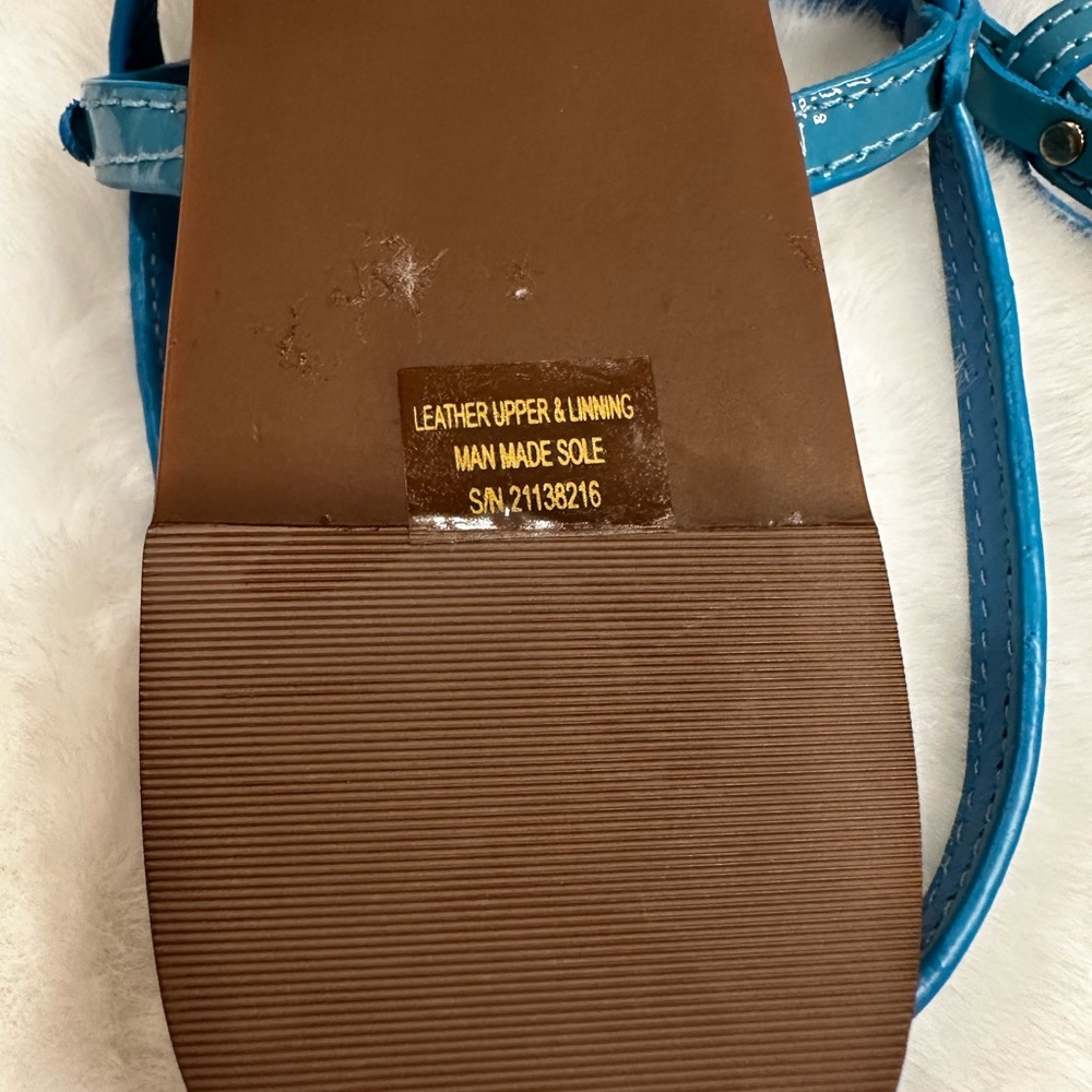 Tory Burch Turquoise Bow Sandals - Picture 5 of 5